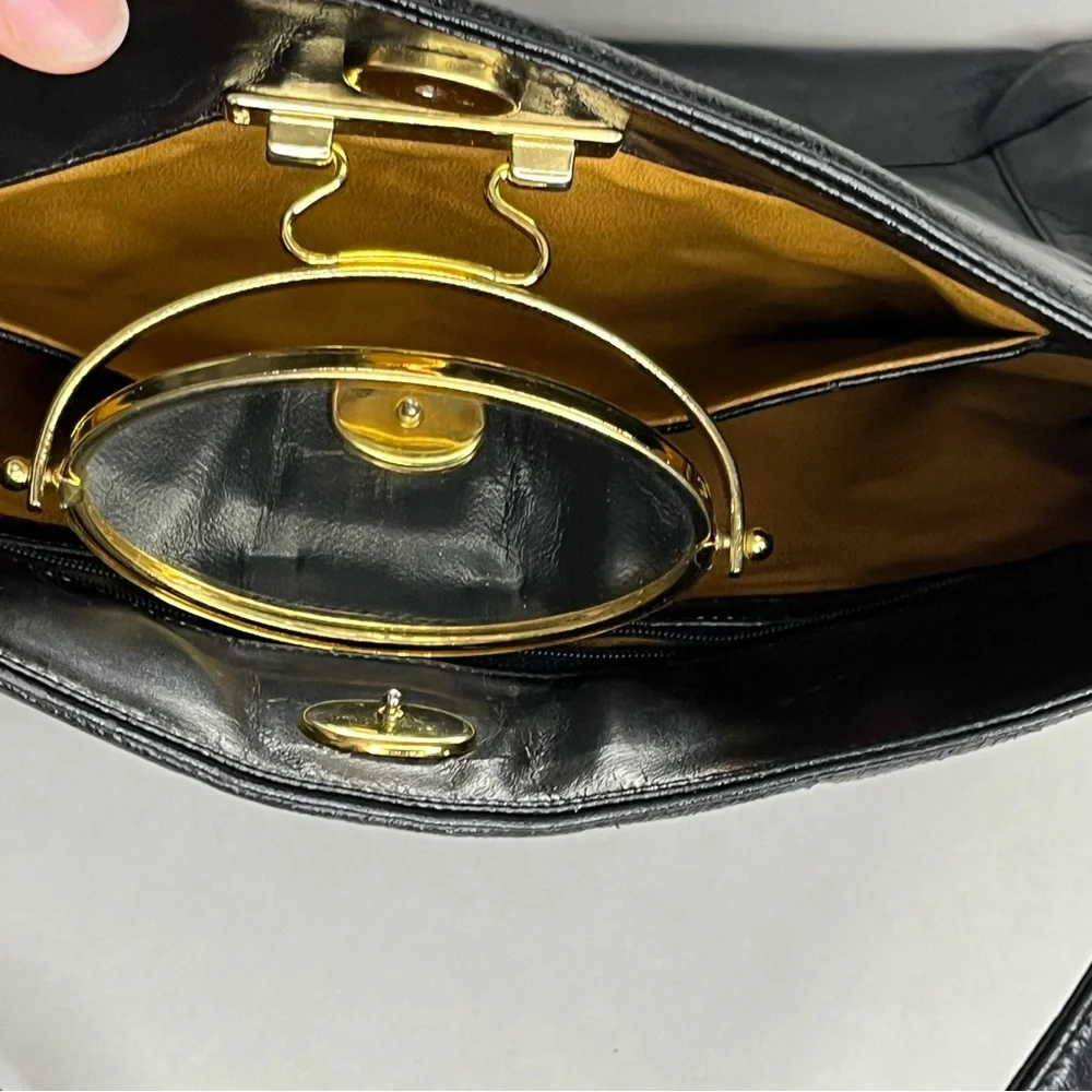Lou Taylor vintage 1960s purse with mirror and attached coin purse